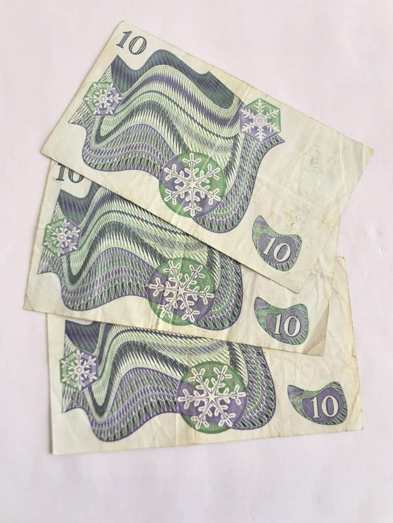 各国外币第107期 无佣金 瑞典10克朗 7品3张