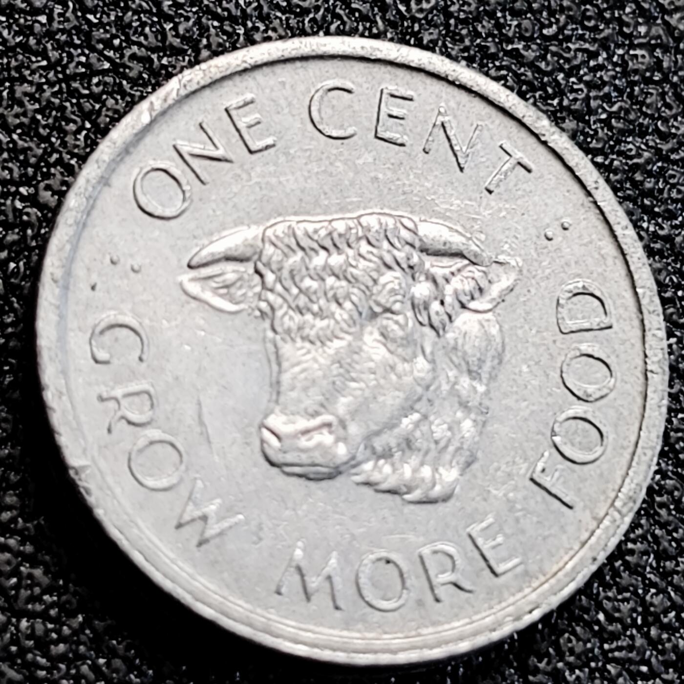 泉币菌-第163场-新年第六场 精品福利场 牛 FAO粮农币 英属塞舌尔1972年1分铝制硬币 16毫米 0.7克 