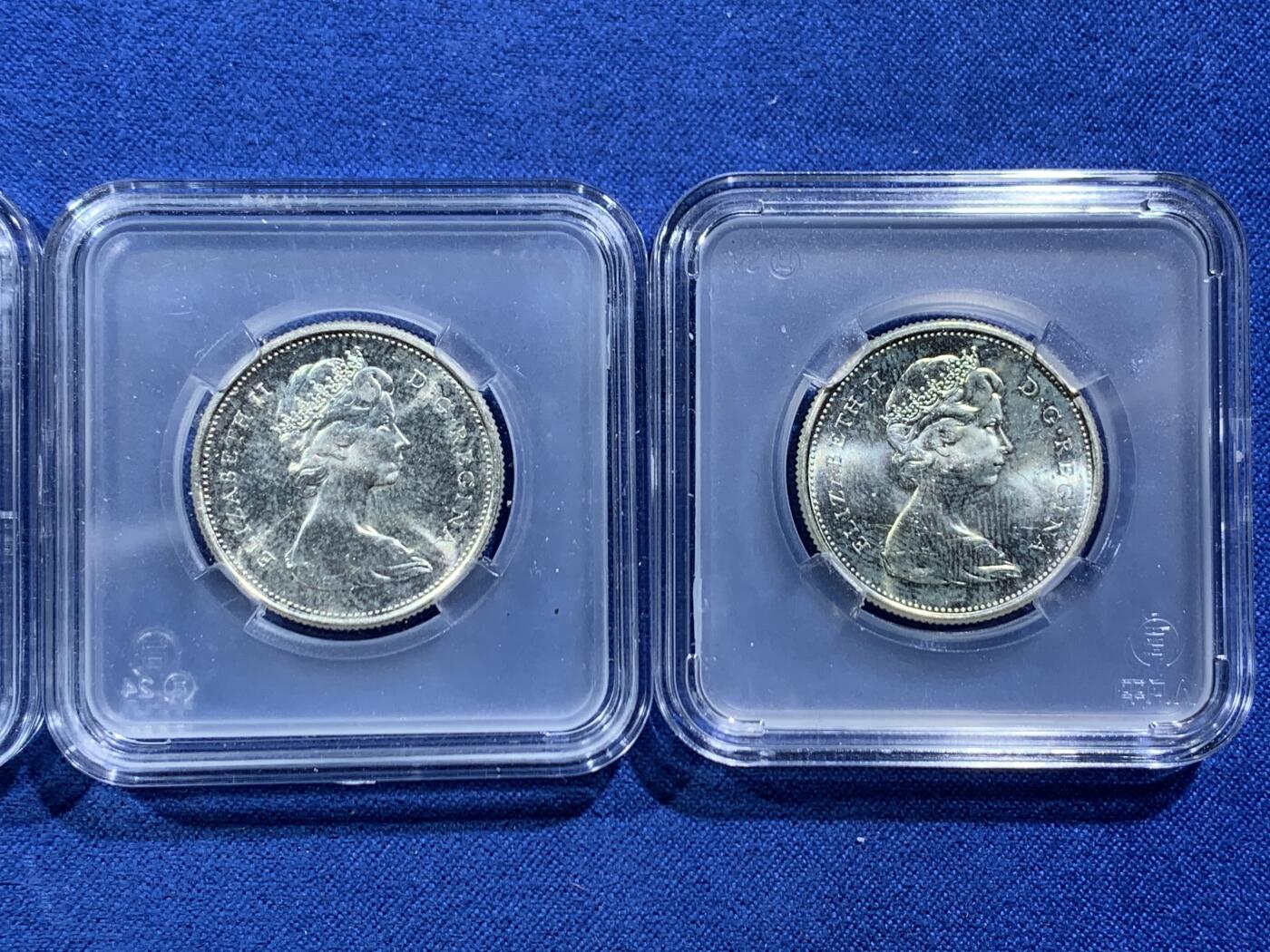 《竞宝斋》第454场 周日，周一 2场连拍 （全场包邮，欢迎送拍） 三枚一组 加拿大25分银币，5g，原光品相，配平凡人小方盒