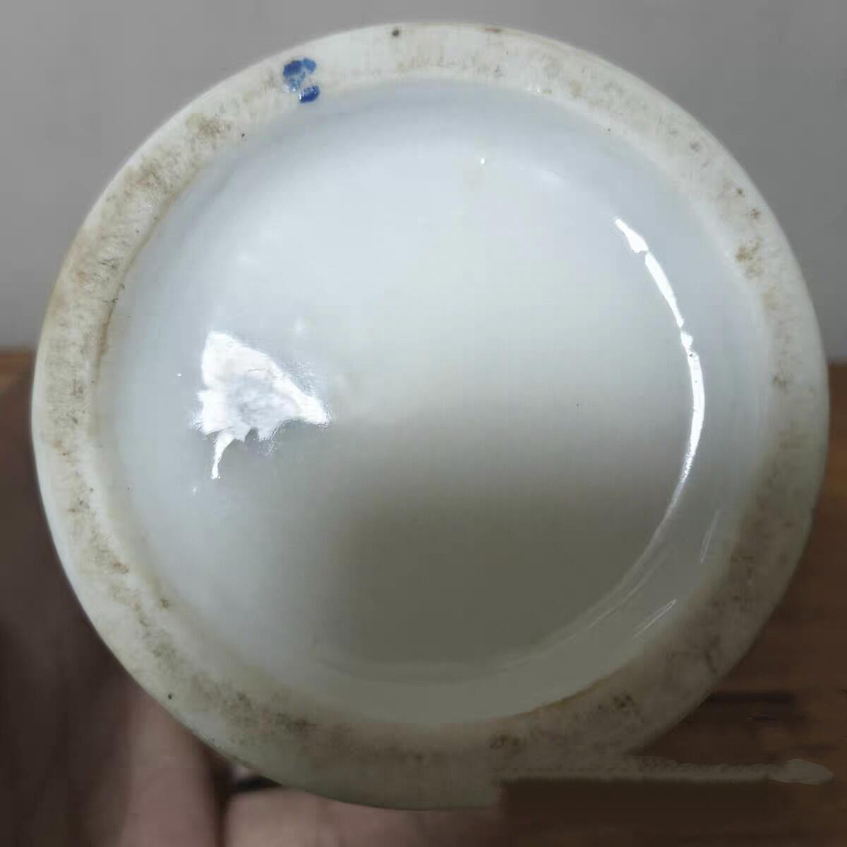 杂项专场 双耳荷花瓶  高度15厘米 口直径9.8厘米。 无磕 无飞皮 无冲线。 