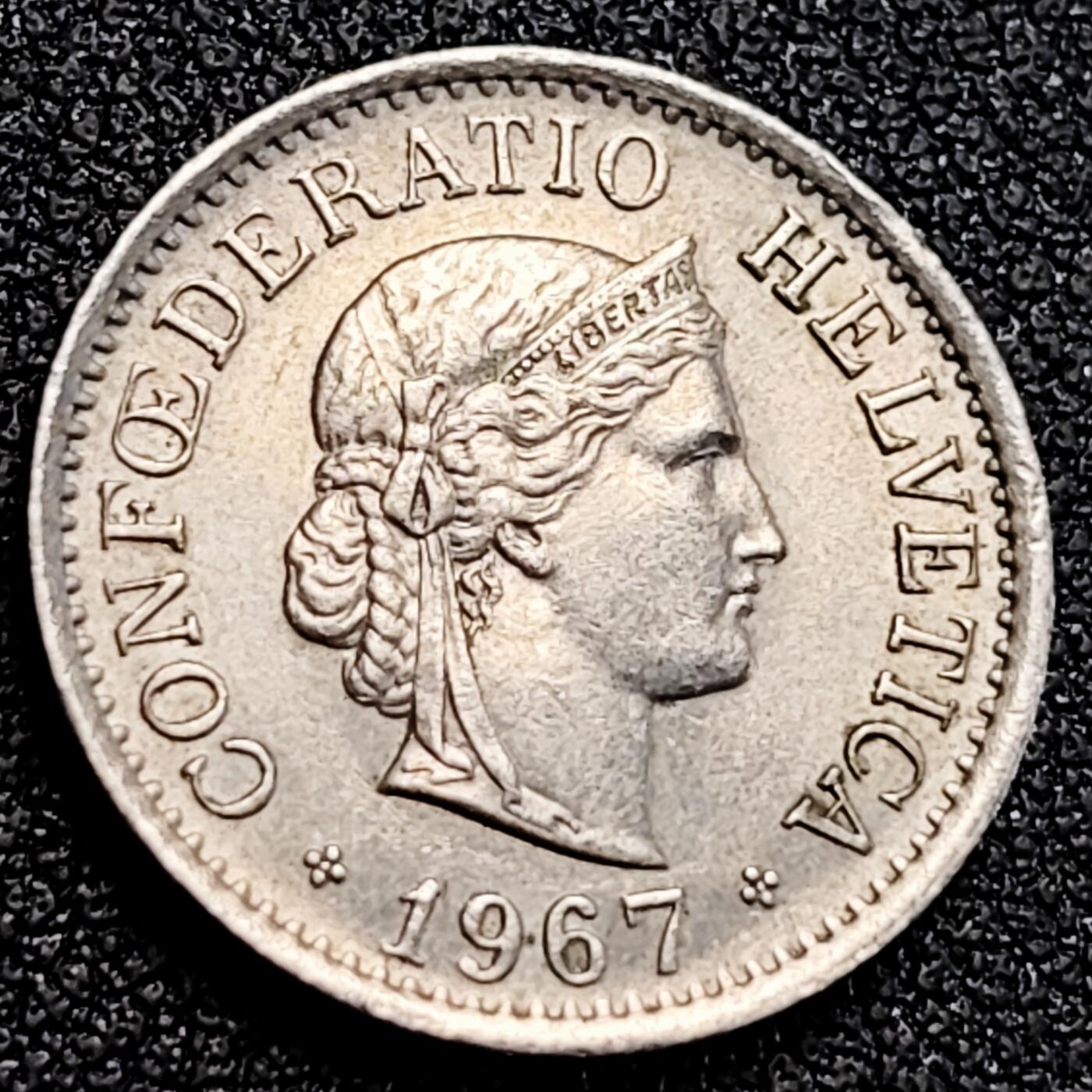 泉币菌-第162场- 新年第五场 精品福利场  瑞士10生丁10分女神 19mm