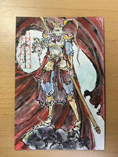 NO.20 好又多金牌大场，新年马到成功！新店点关注不迷路！每周一站式配齐，方便凑单！（周6晚8点截拍，卖家送拍0抽成！） - 【1/1手绘卡】启读 沈鑫老师签绘 齐天大圣 大手绘卡10×15cm【曾踏凌霄争帝座，常携斗酒戏佛仙】 