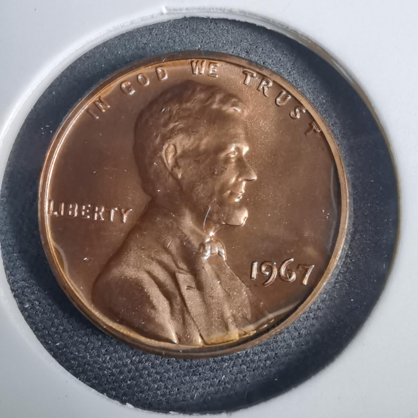 沼泽如烟--第953场 美国1967年一分精制币