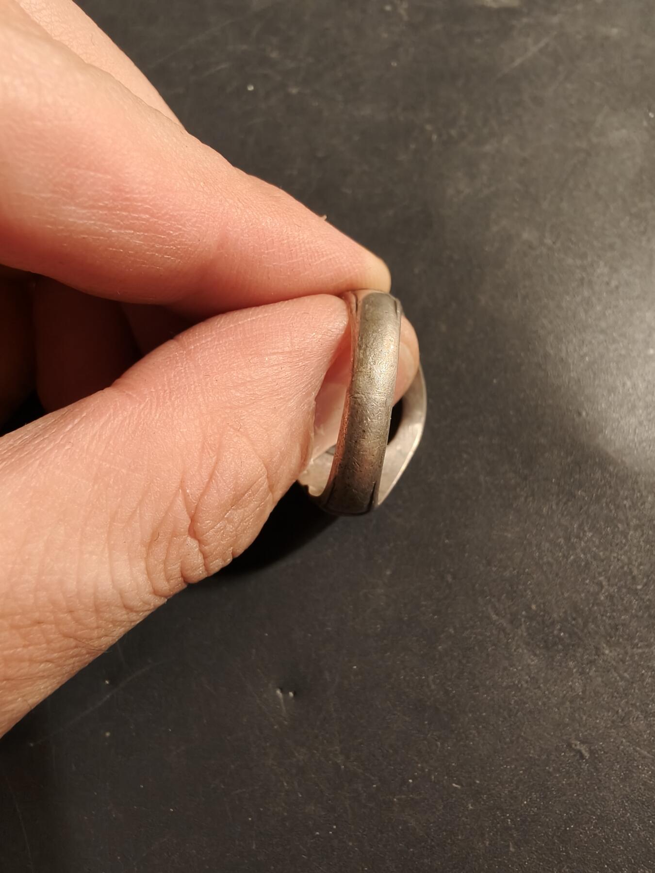 老王徽章第174期 美国二战海军戒指    925银    雕刻精美    11.4g