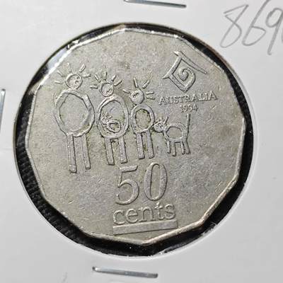 KK钱币收藏小铺  第386期  2月预留时间 周末发货 -  澳大利亚50便士 好品