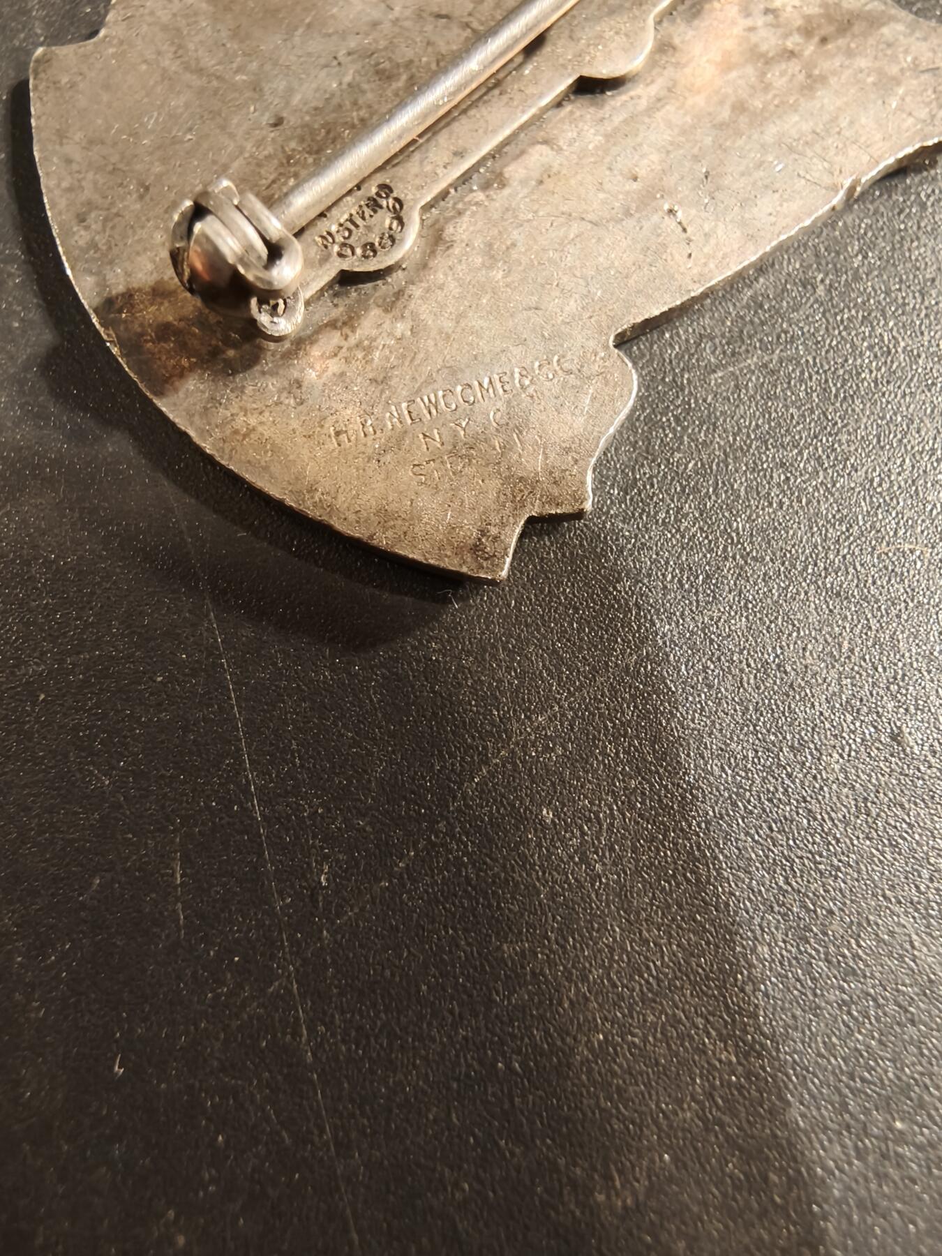 老王徽章第174期 美国陆军第296步兵团证章    二战时期横针版   925银质珐琅    8.6g