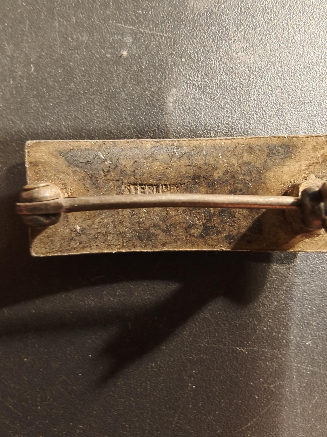 老王徽章第174期 美国陆军中尉军衔一组    二战时期横针版   925银    8.4g