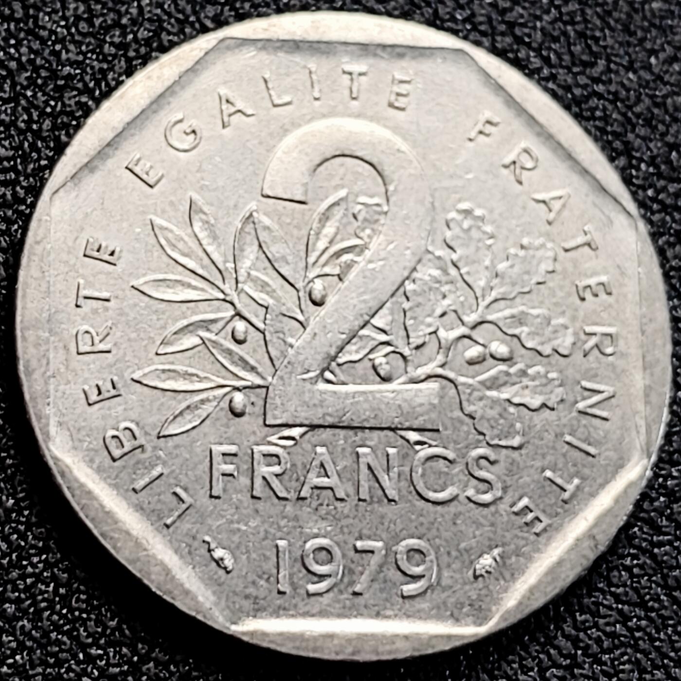 泉币菌-第163场-新年第六场 精品福利场 26.5mm 法国2法郎播种女神 1979年