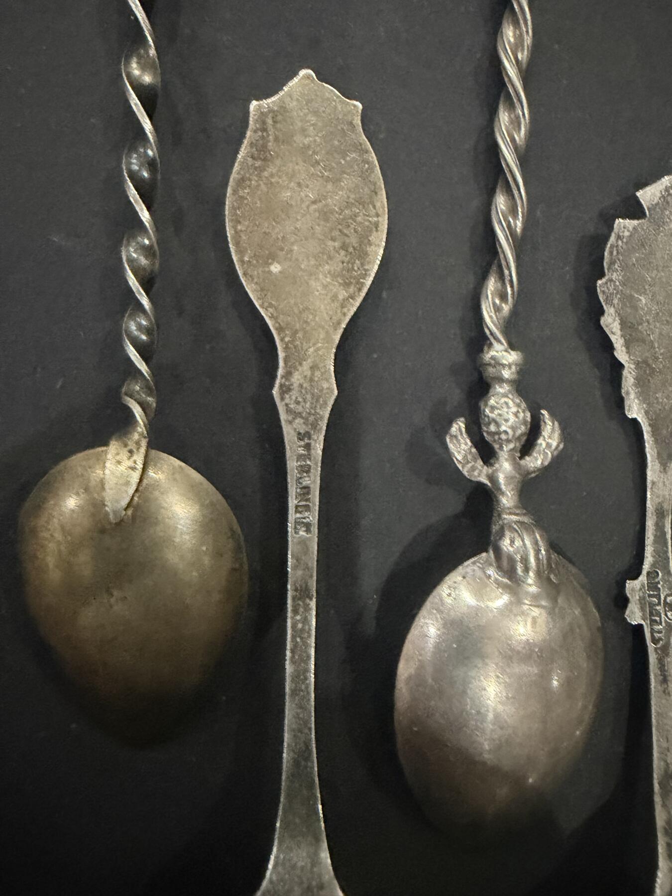 海外回流精品（欧美专场） 欧洲回流纯银咖啡勺9把，58.6g。