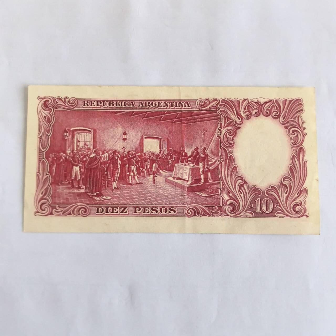 各国外币第107期 无佣金 阿根廷10比索 1954年美品