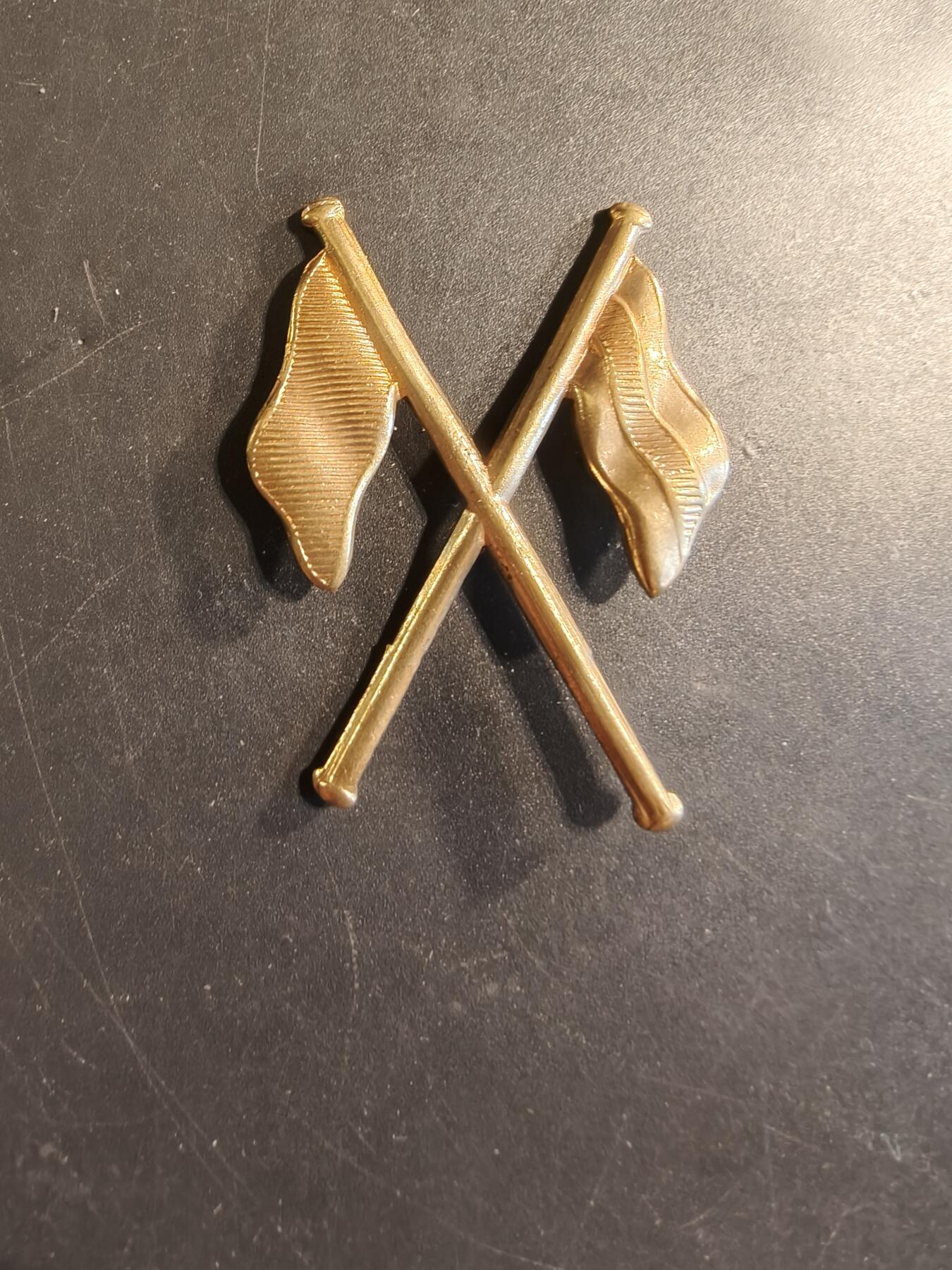 老王徽章第174期 英国皇家通信团帽徽    一战时期    缺背杆