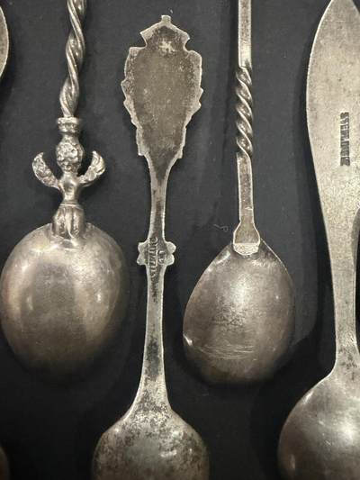 海外回流精品拍卖（五一专场） 欧洲回流纯银咖啡勺9把，58.6g。含银量900左右