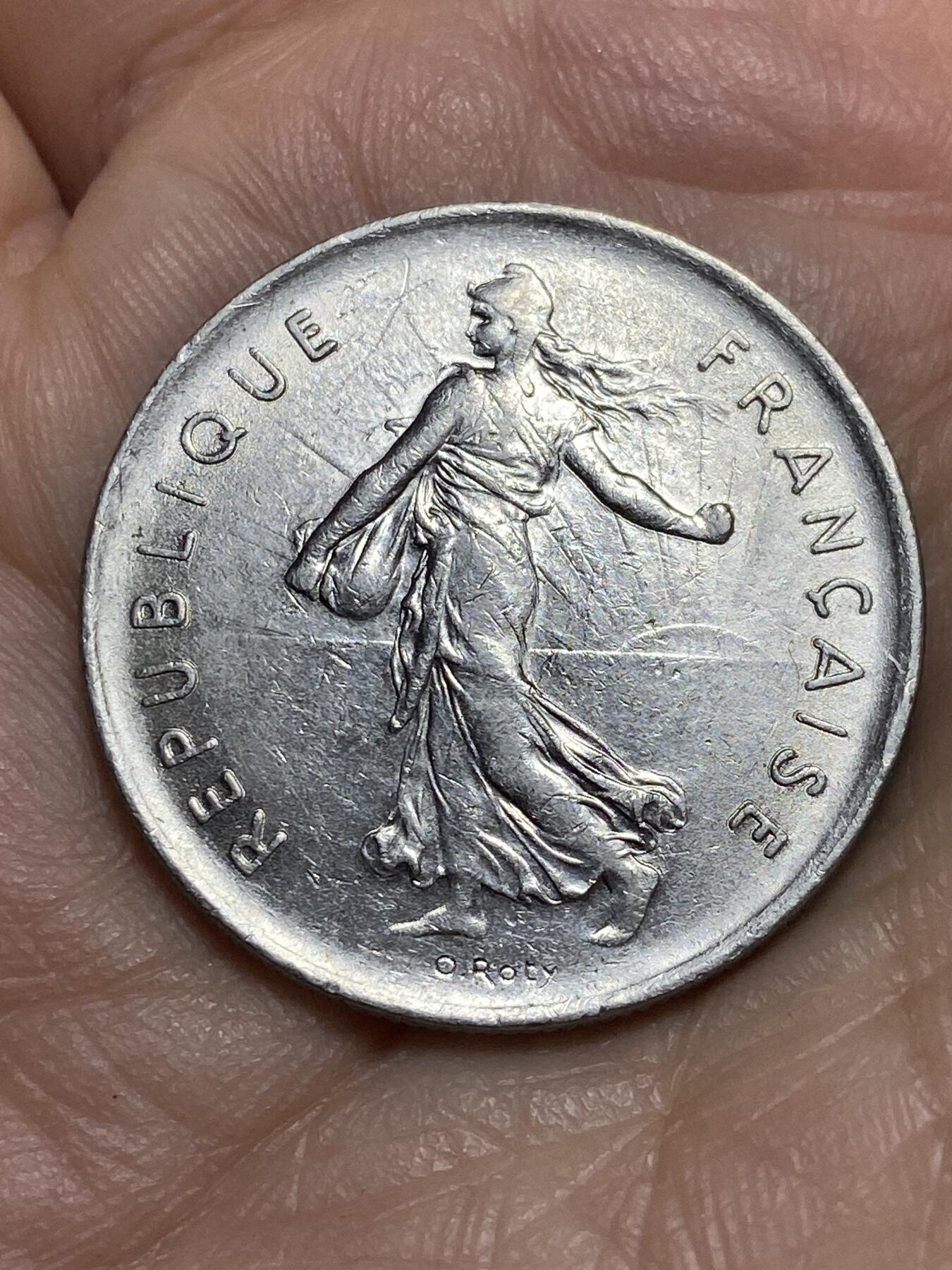 2026年第三场(总第一百七十二场）外国好品散币场(免佣金) 法国🇫🇷1971年5法郎(Owl–猫头鹰标)