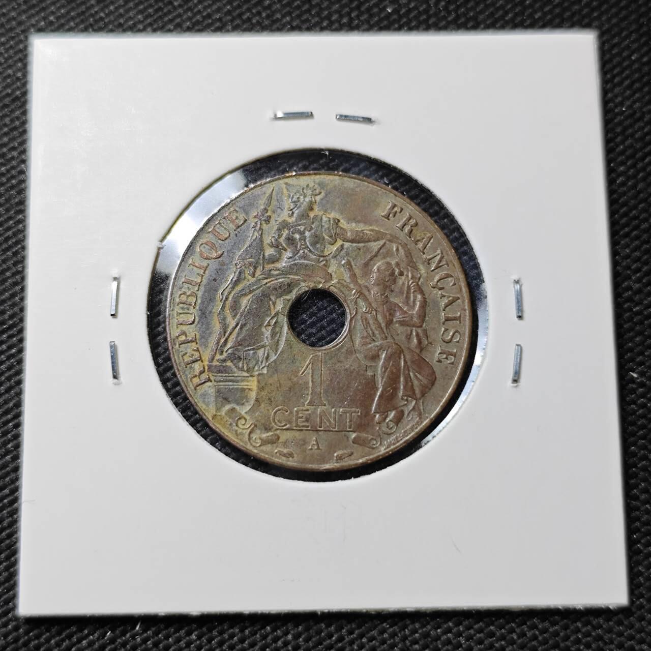 KK钱币收藏小铺  第386期  2月预留时间 周末发货  1938法属印支百分之一铜币