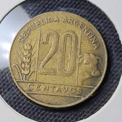KK钱币收藏小铺  第386期  2月预留时间 周末发货 -  阿根廷20分铜币