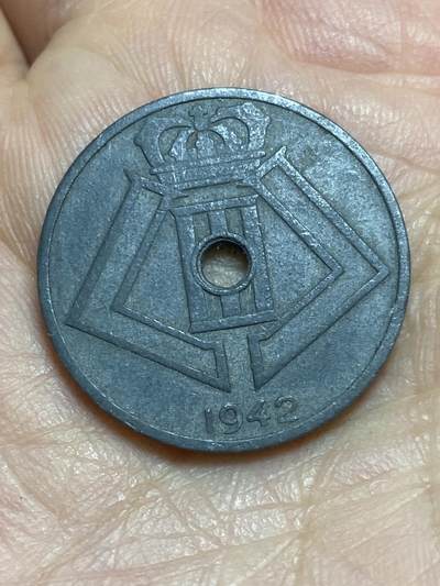 2026年第三场(总第一百七十二场）外国好品散币场(免佣金) - 比利时🇧🇪1942年25分(二战德国占领时期，荷语–法语版)