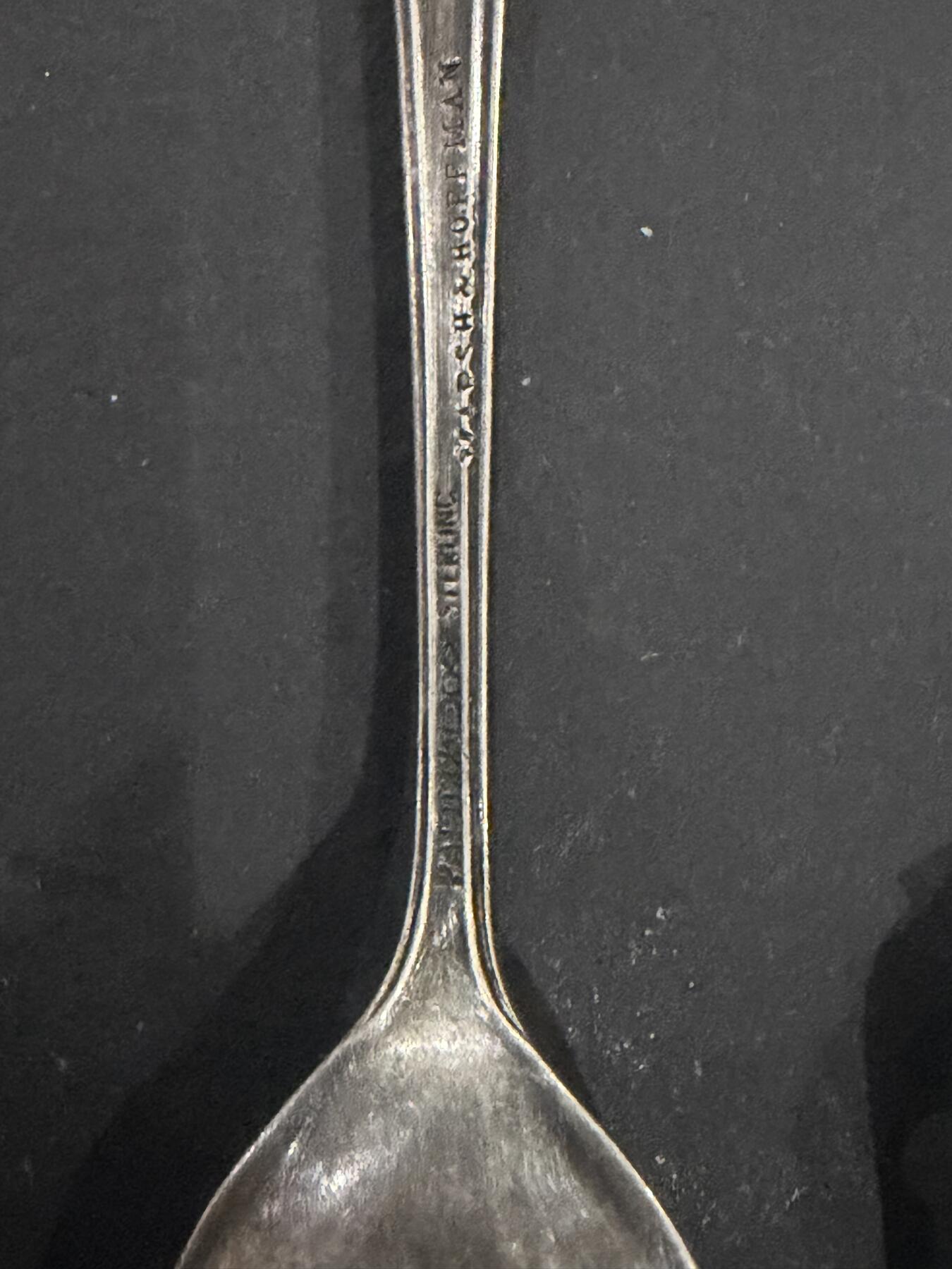 海外回流精品（欧美专场） 欧走回流纯银勺子叉子4把，58.6g。