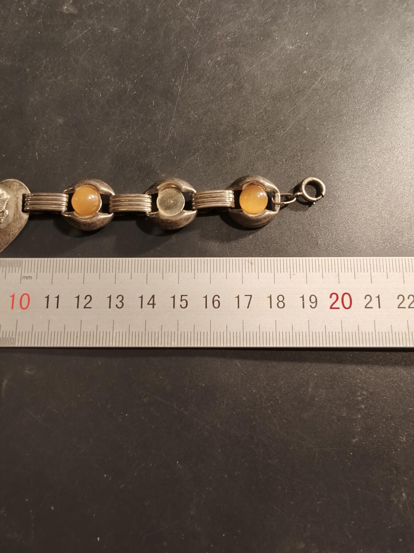 老王徽章第174期 美国陆军二战银手链     925银     重量17.3g    长度20cm