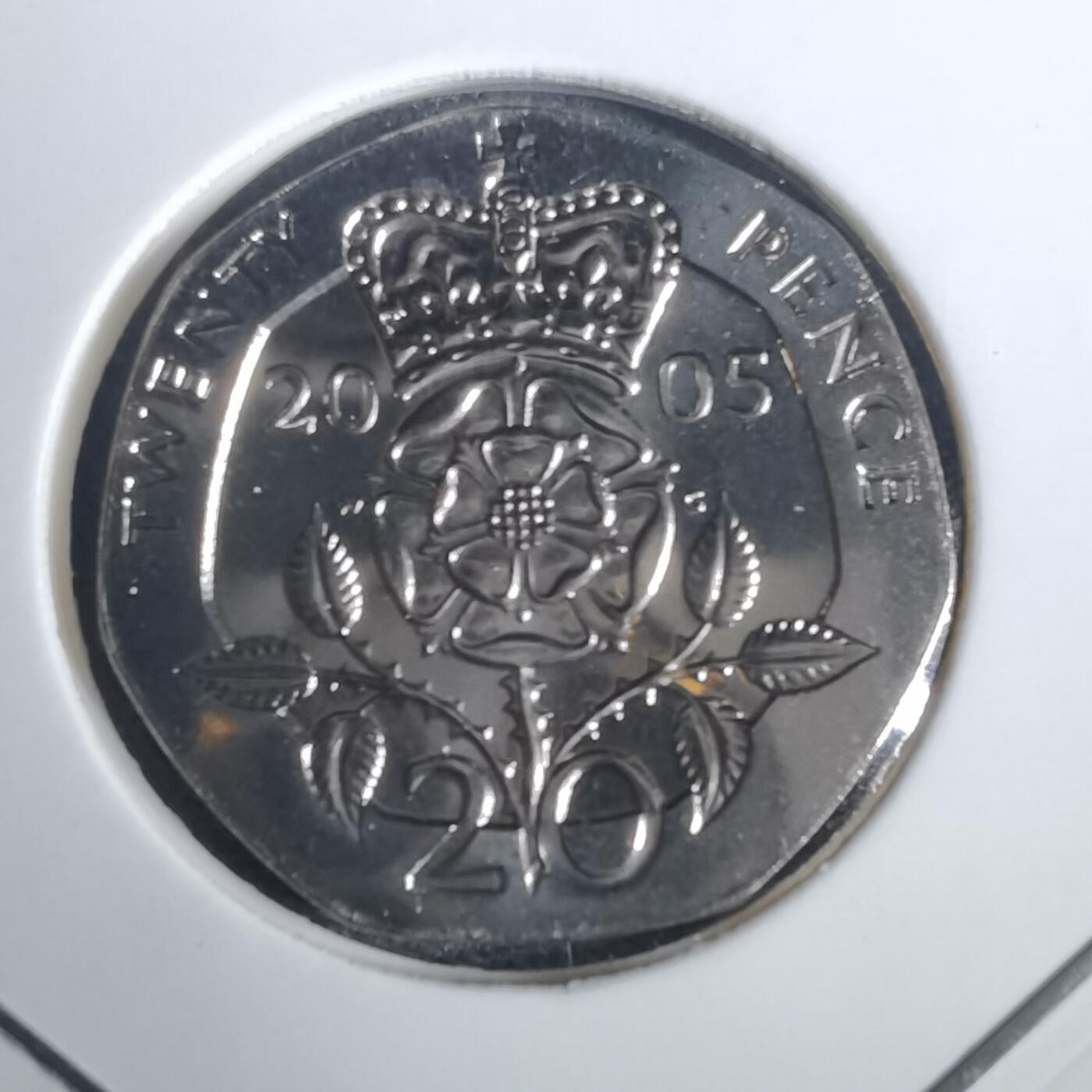 沼泽如烟--第953场 英国2005年20便士