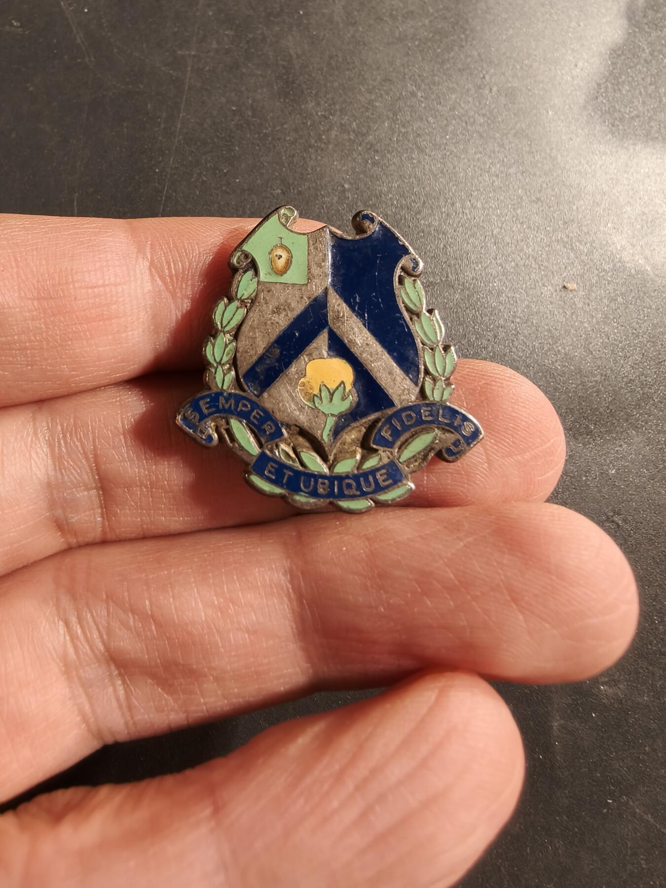 老王徽章第174期 美国陆军第346步兵团证章    二战时期轮转版   925银质珐琅    11.3g