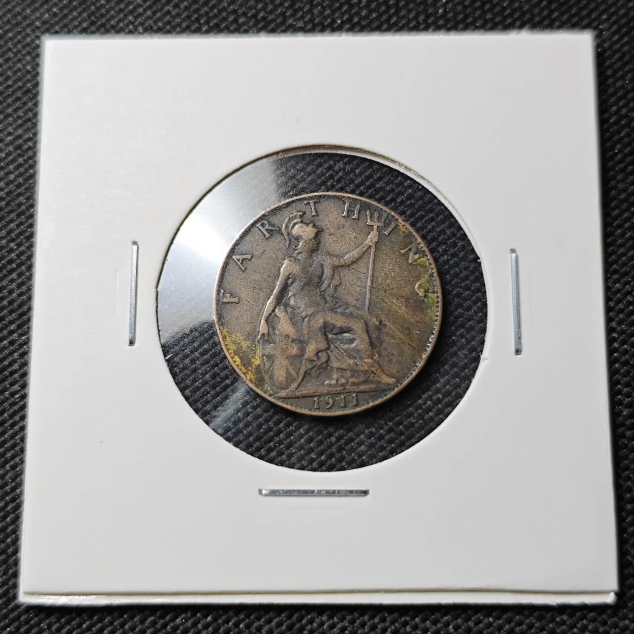 KK钱币收藏小铺  第386期  2月预留时间 周末发货  1911英国1法新