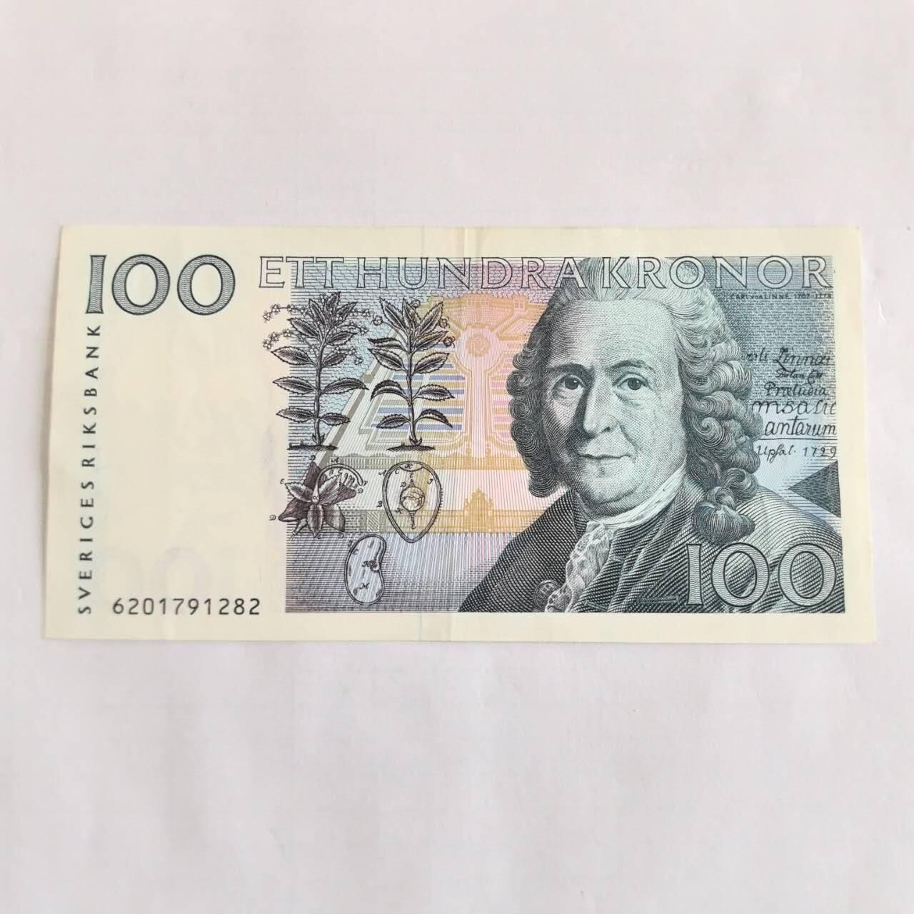 各国外币第107期 无佣金 瑞典100克朗初版 85品