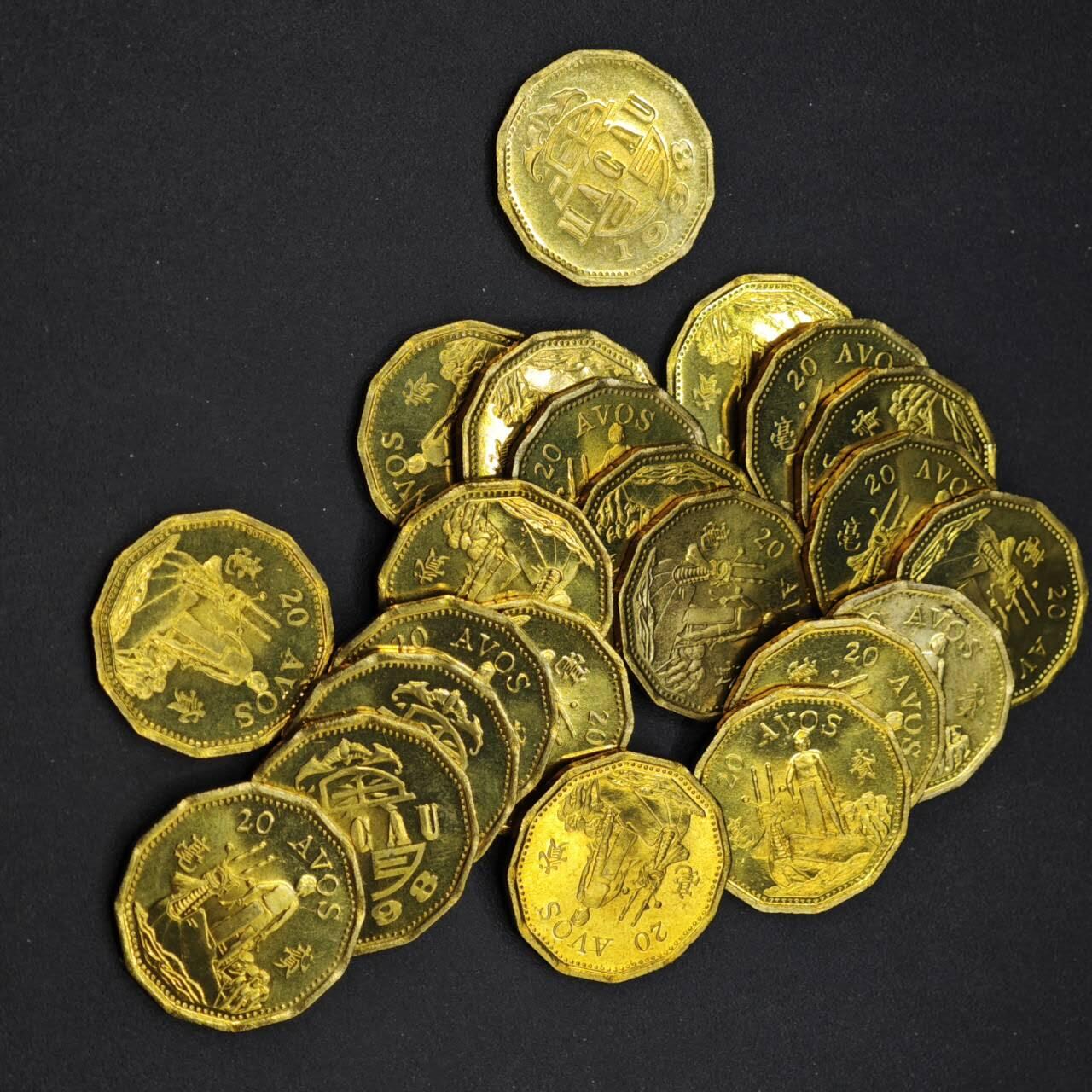 【淘币小摊】实时拍第八百四十一拍   散币批量币场   满百包邮可预留二周 每周一统一发货   澳门龙舟贰毫铜币22枚