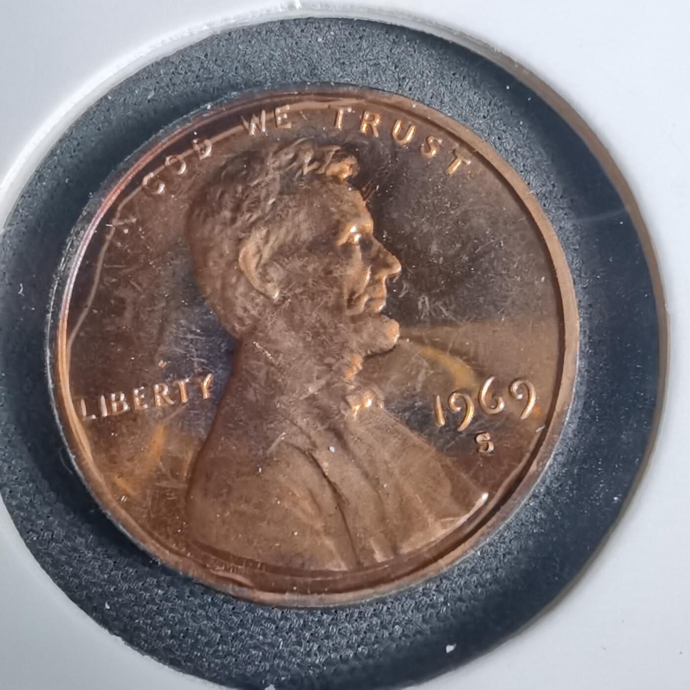 沼泽如烟--第953场 美国1969年一分精制币