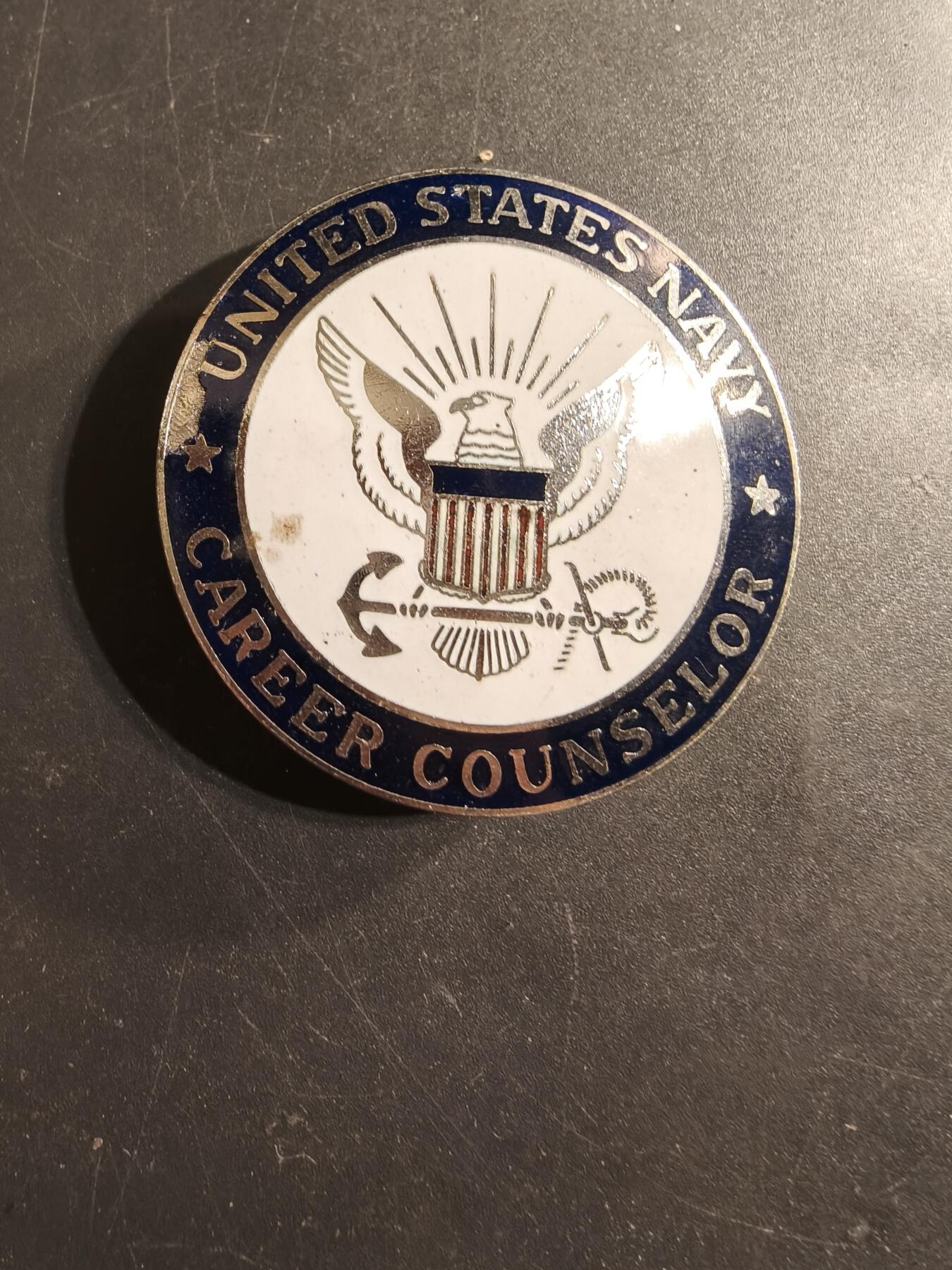 老王徽章第174期 美国海军生涯咨询顾问证章     50mm