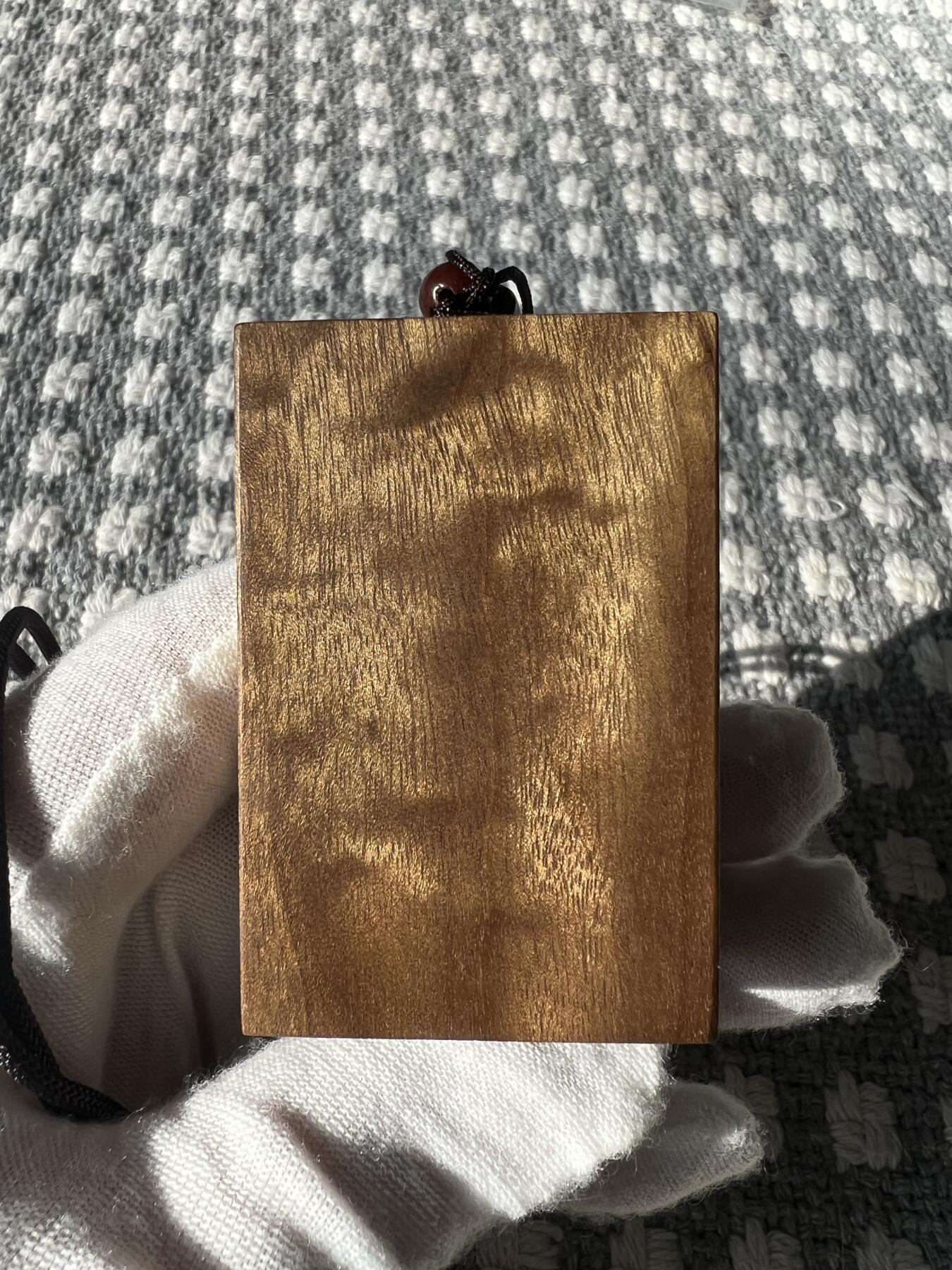 零元拍：502-NO.6金丝楠平安无事牌，香喷喷的小金砖，金光闪闪，60/40/10MM