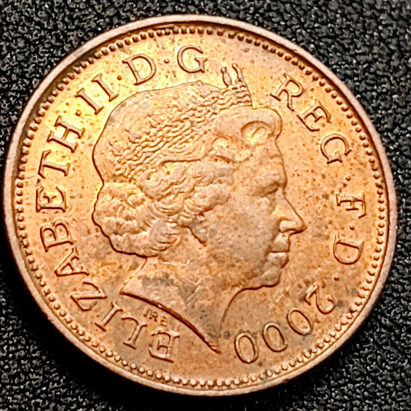 泉币菌-第162场- 新年第五场 精品福利场 千禧年 铜光美品 英国2便士英国 威尔士皇冠25.9mm 