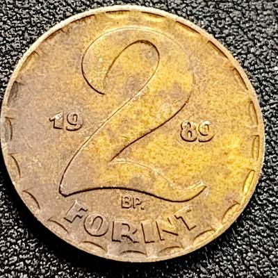 泉币菌-第162场- 新年第五场 精品福利场 - 匈牙利1989年2福林 铜 22.4mm 