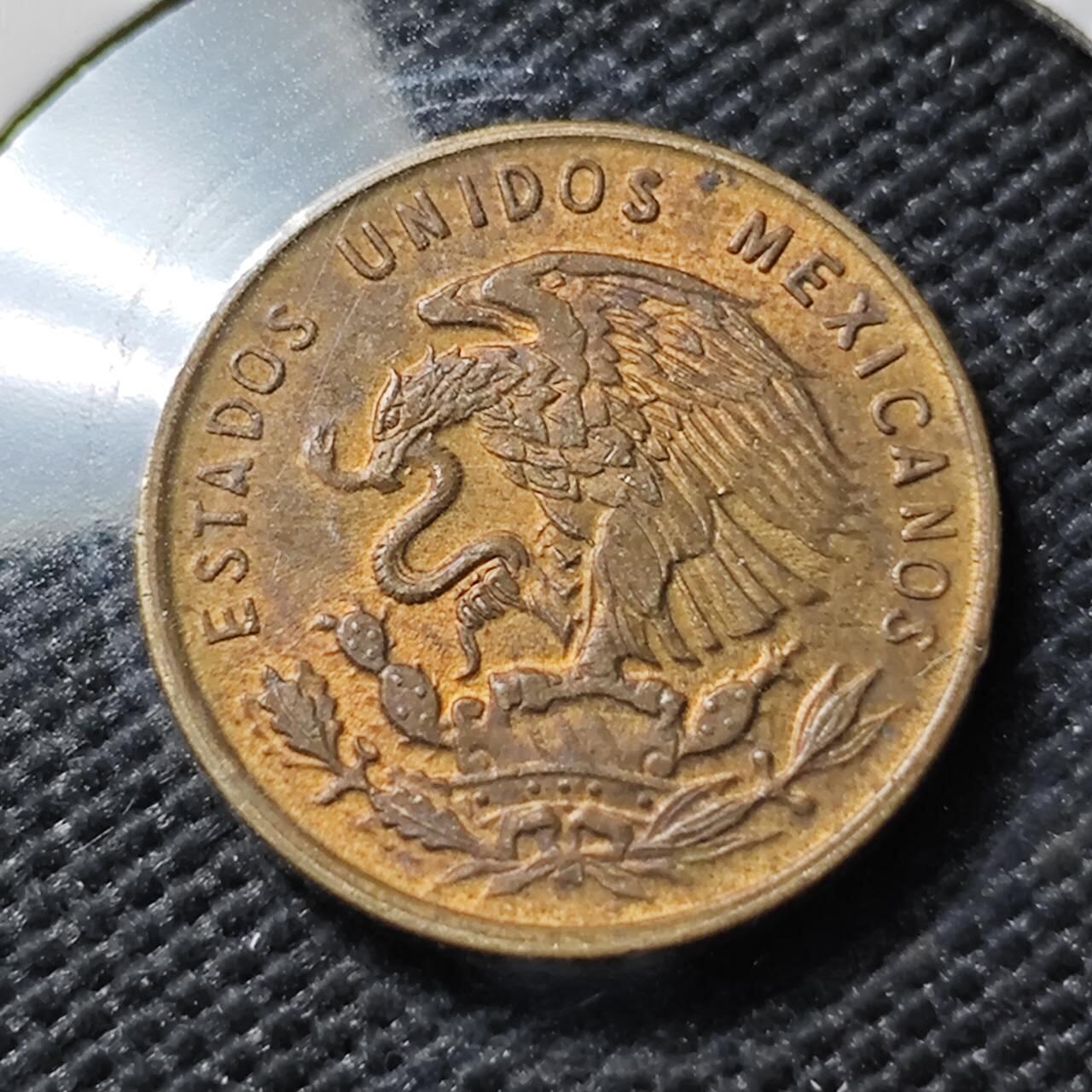 KK钱币收藏小铺  第386期  2月预留时间 周末发货  1962墨西哥1分铜币