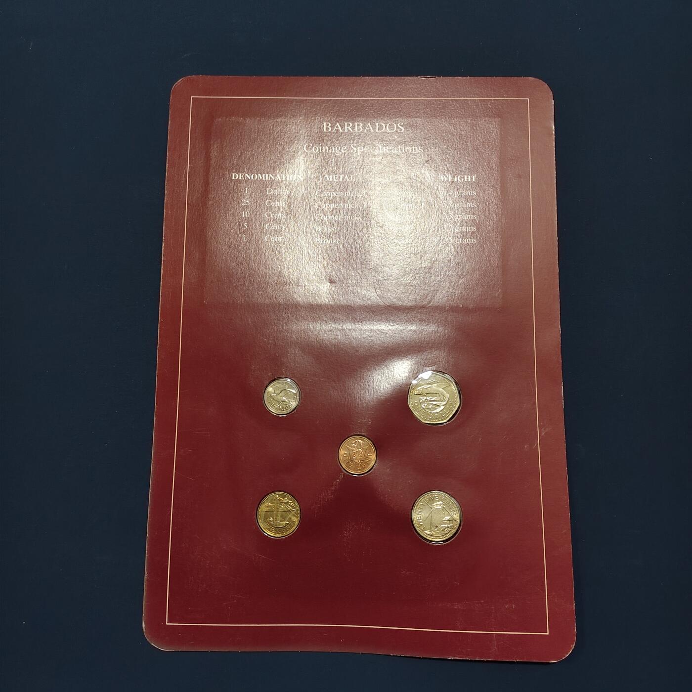 【全场包邮】纯粹捡漏拍492场【封装套币专场】-注意佣金 【富兰克林·世界各国硬币系列邮币卡】巴巴多斯共和国