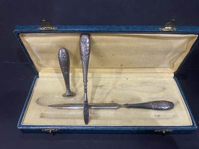 海外回流精品（欧美专场） - 欧洲回流原盒纯银文具，32.5g。