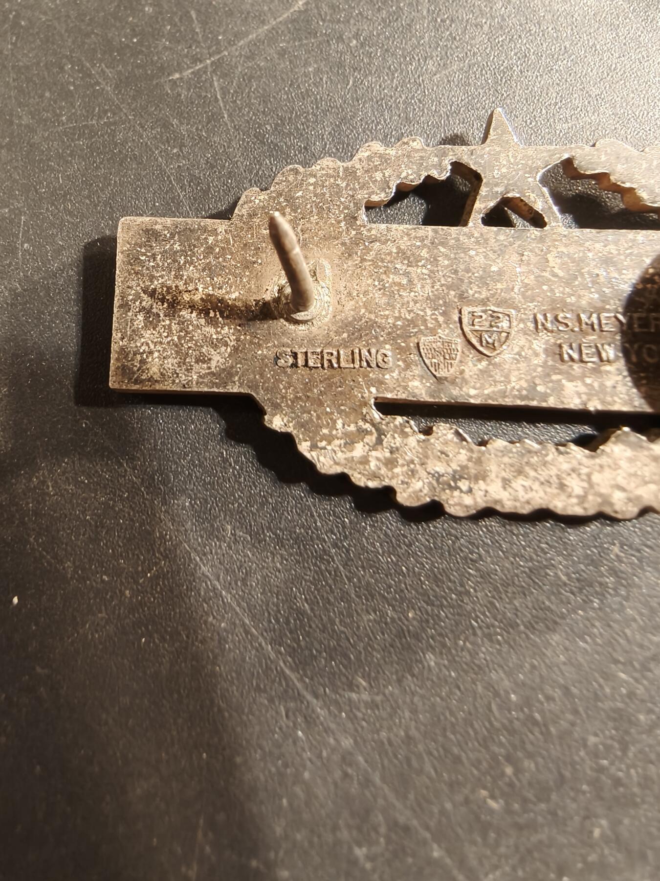 老王徽章第174期 美国战斗步兵技能章    925银质珐琅   二次获得     1.75英寸版本      12.9g   