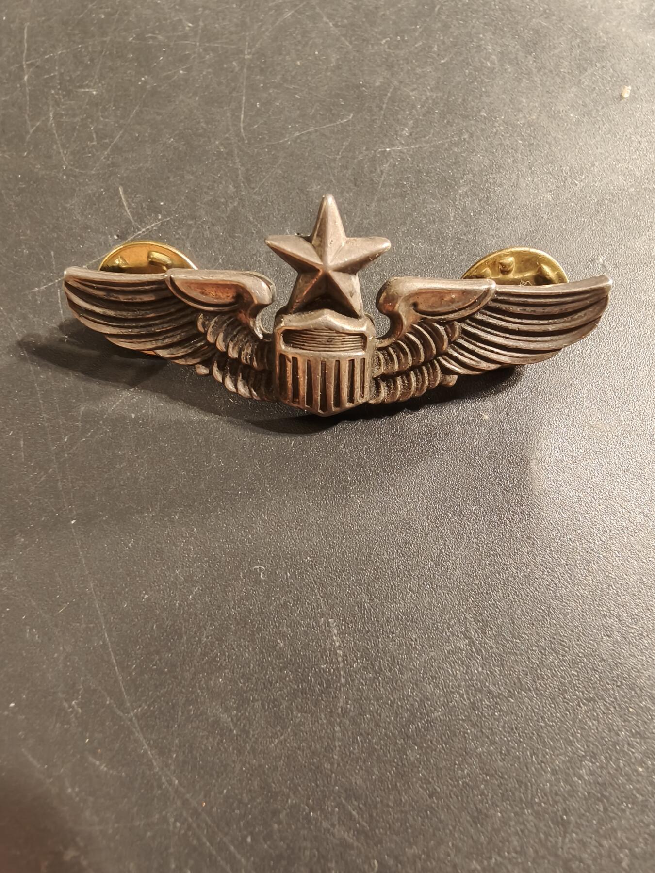 老王徽章第174期 美国空军飞行员中级技能章    925银    2英寸  