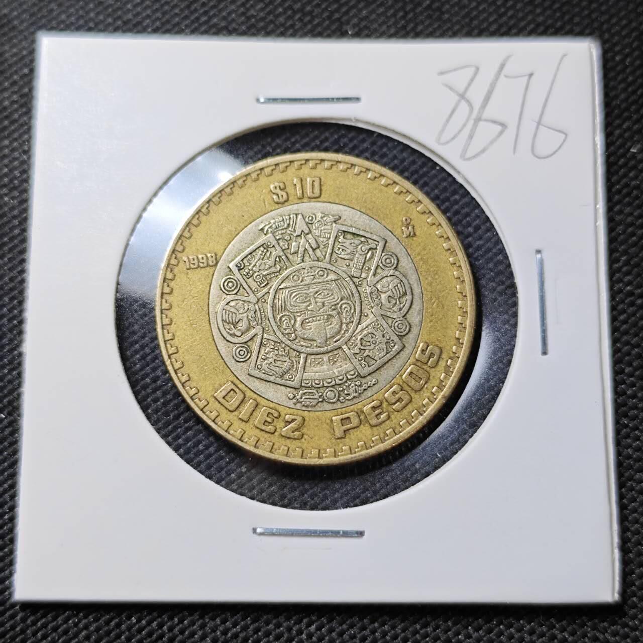KK钱币收藏小铺  第386期  2月预留时间 周末发货  墨西哥10比索双色币