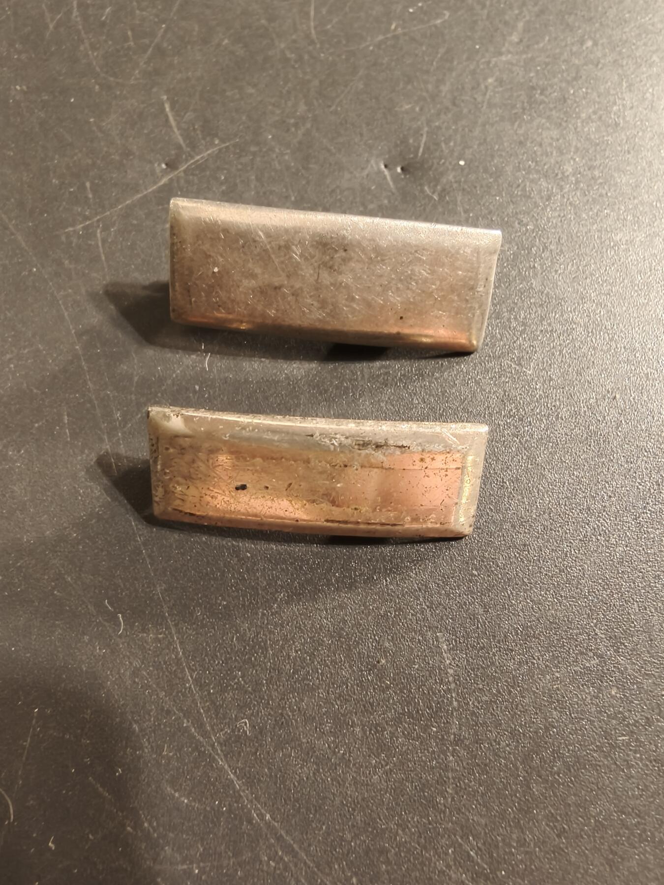 老王徽章第174期 美国陆军中尉军衔一组    二战时期横针版   925银    7.9g