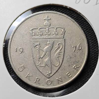 KK钱币收藏小铺  第386期  2月预留时间 周末发货 -  挪威5克朗