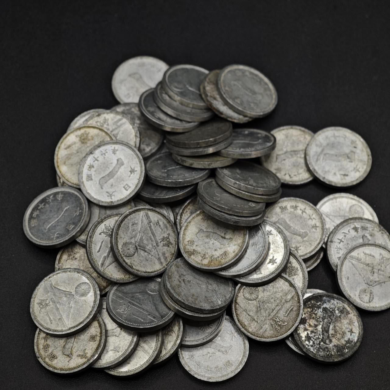 【淘币小摊】实时拍第八百四十一拍   散币批量币场   满百包邮可预留二周 每周一统一发货   日本一钱铝币62枚