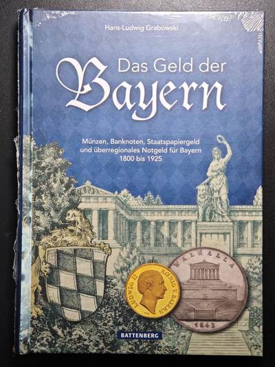 【德藏】世界币章拍卖第160期 - 全新塑封 巴伐利亚1800-1925钱币目录 硬壳精装 全彩铜版纸印刷 全书约248页