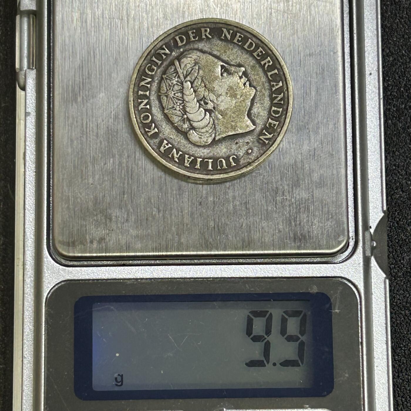 西秦中古拍卖第七十二期 荷兰1952年1荷兰盾银币 重5.5克