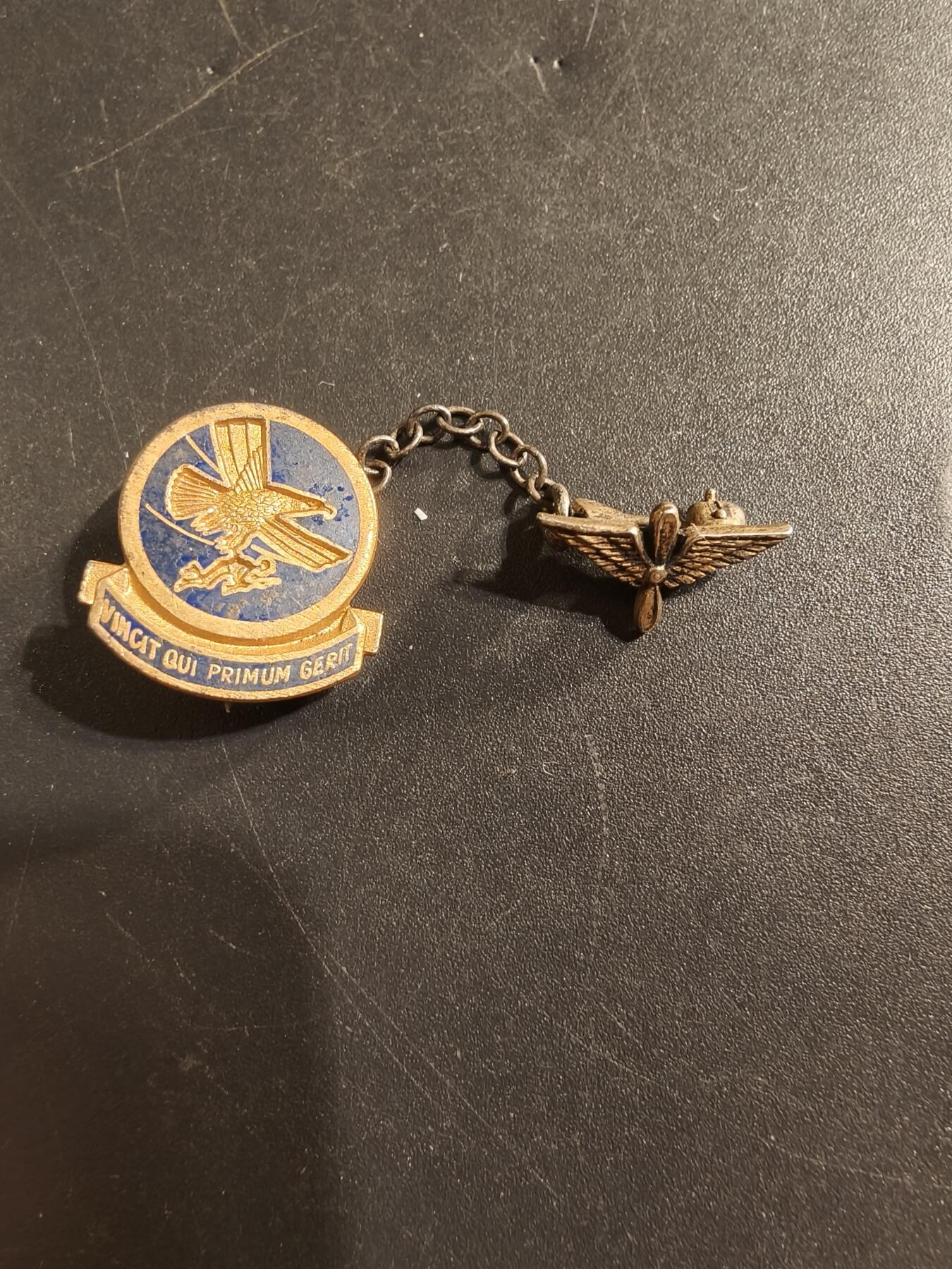 老王徽章第174期 美国陆军航空队第一空中运输司令部链章     二战时期横针版   925银质珐琅    3.1g 