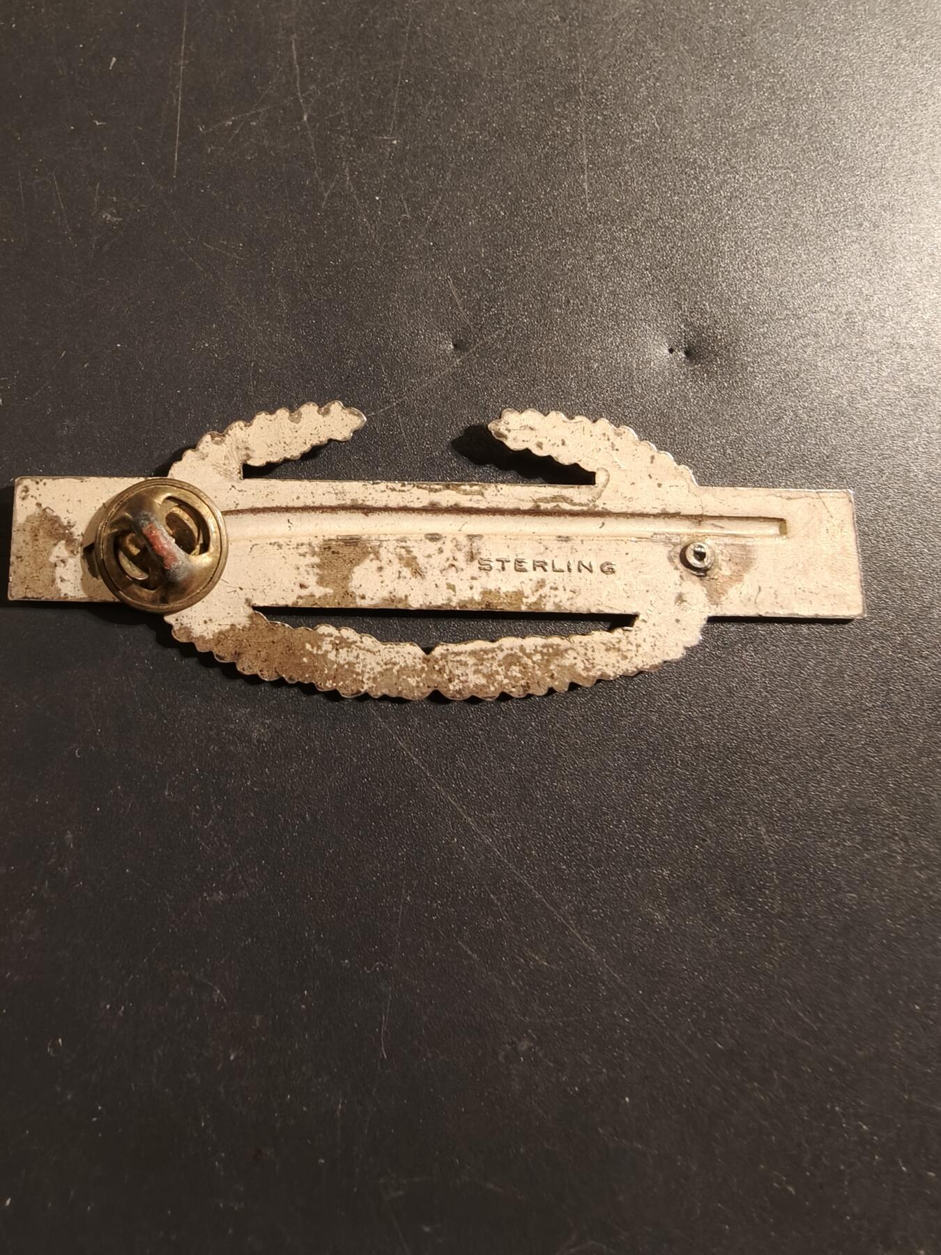 老王徽章第174期 美国战斗步兵技能章    925银质珐琅   17g