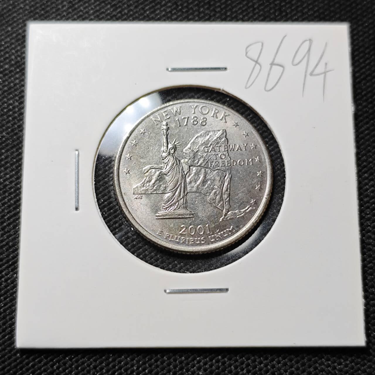 KK钱币收藏小铺  第386期  2月预留时间 周末发货  美国25分纪念币