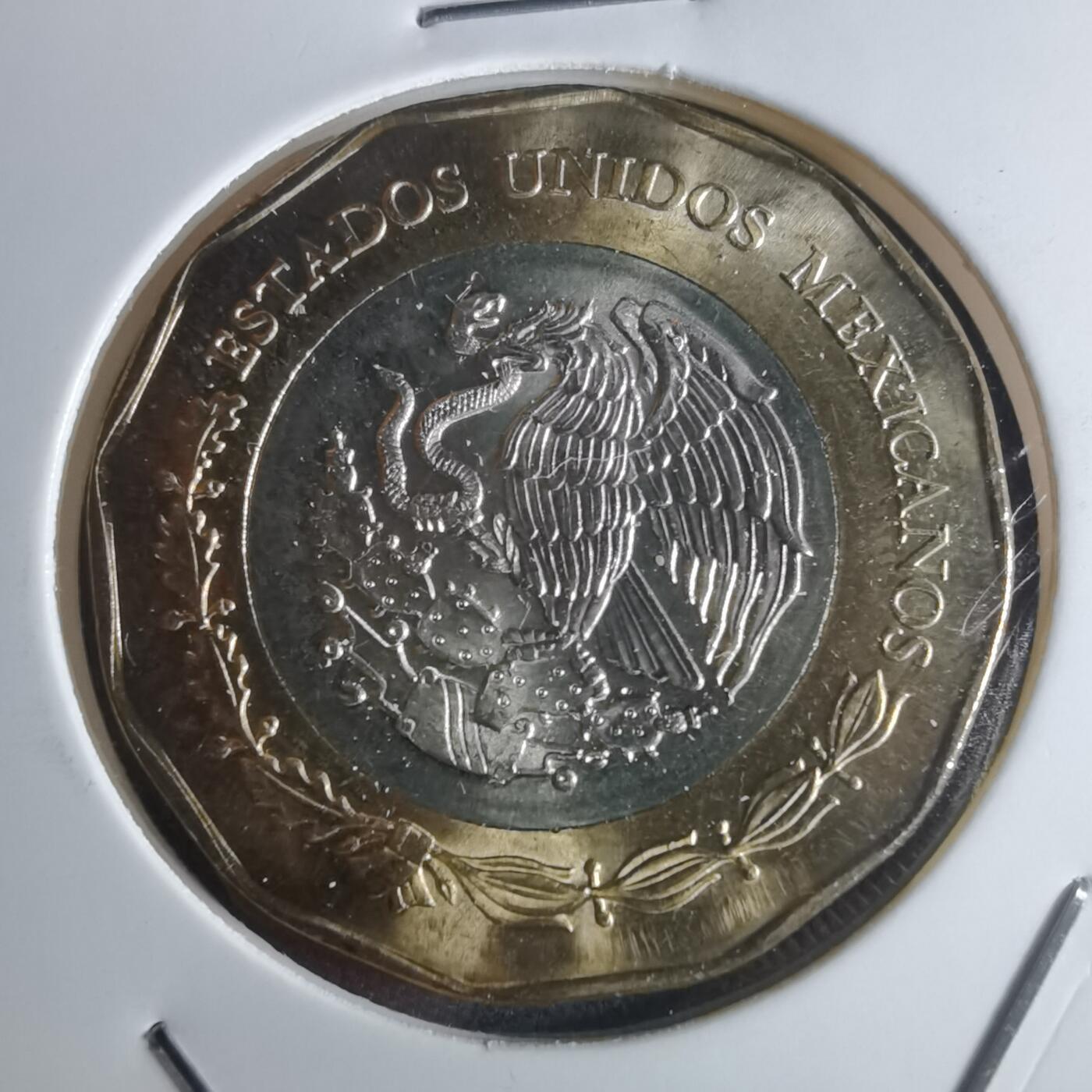 沼泽如烟--第953场 墨西哥2021年20比索纪念币