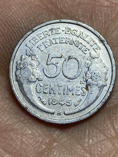 2026年第三场(总第一百七十二场）外国好品散币场(免佣金) - 法兰西第四共和国1945年50生丁(B标，博蒙莱罗热造)