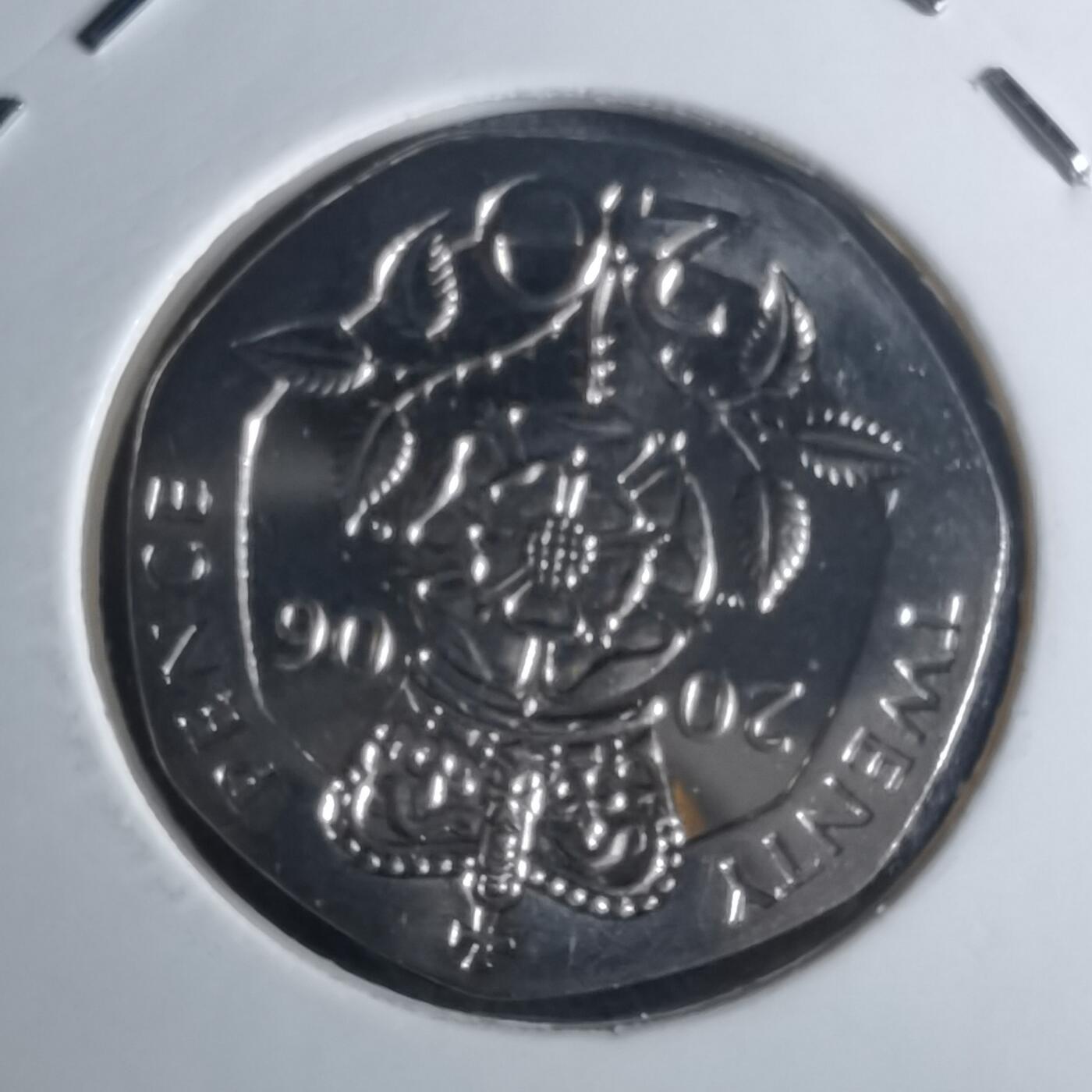 沼泽如烟--第953场 英国2006年20便士