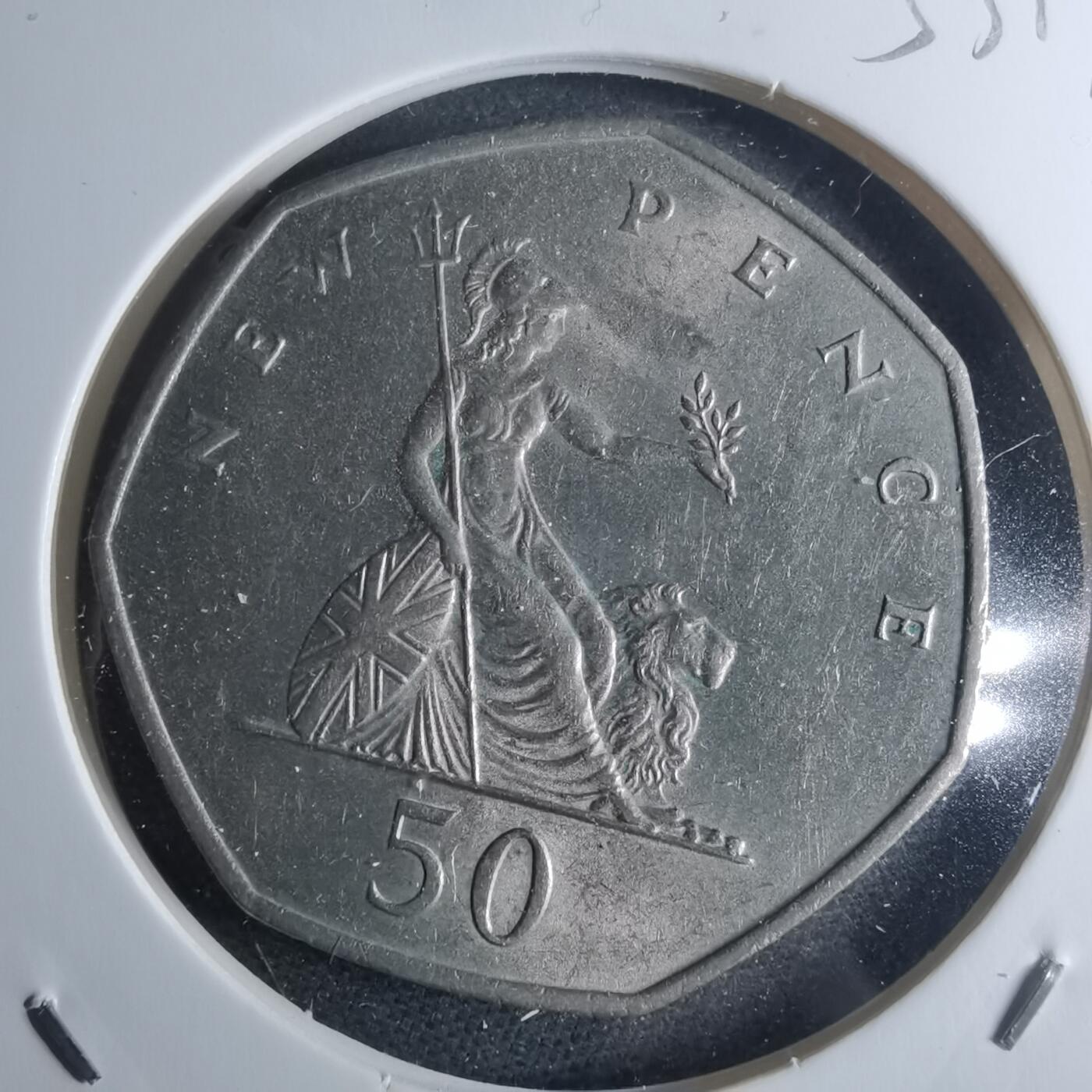 沼泽如烟--第953场 英国1969年50便士